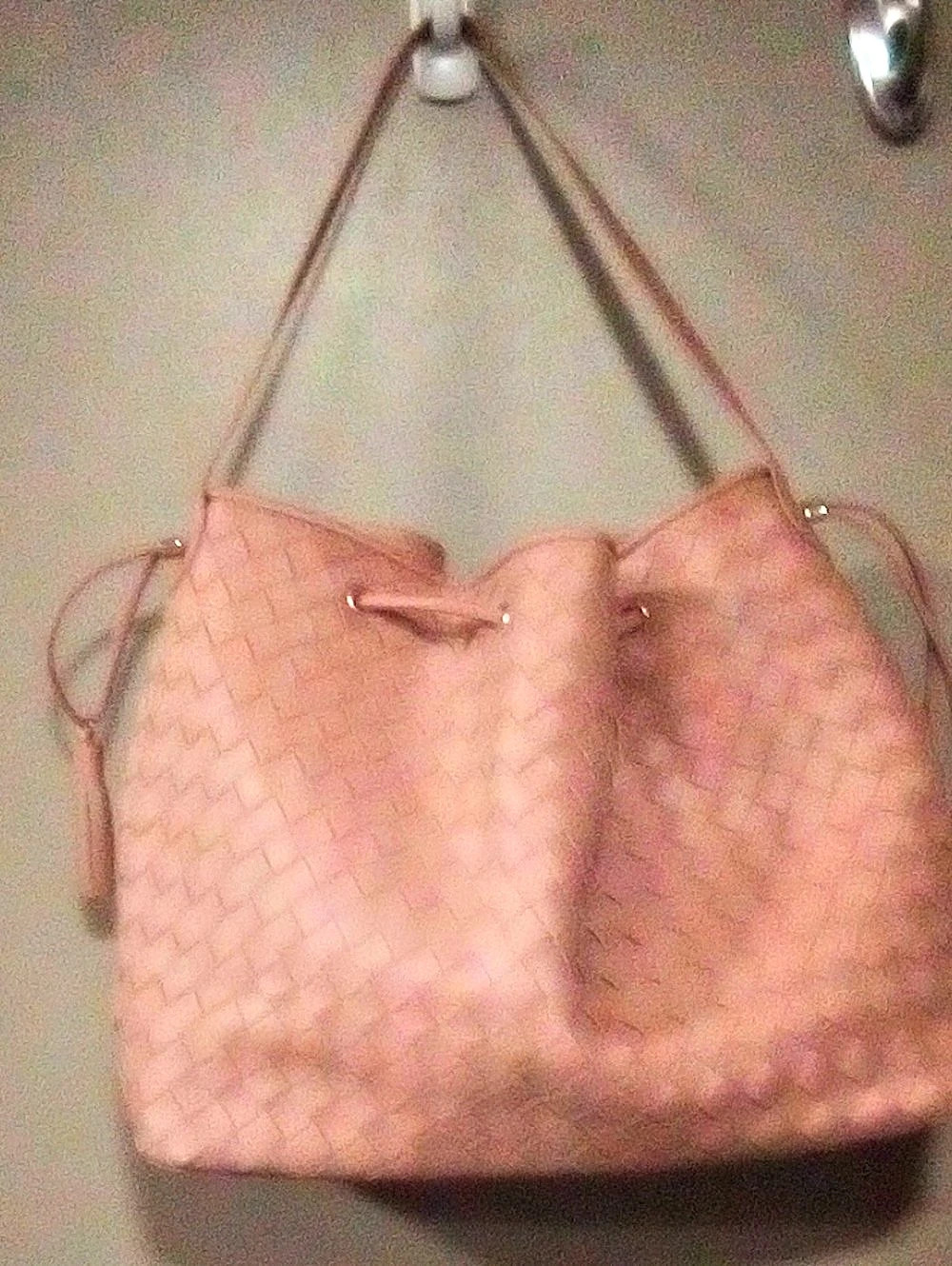 Ann Taylor Woven Shoulder Bag in Pink NWT